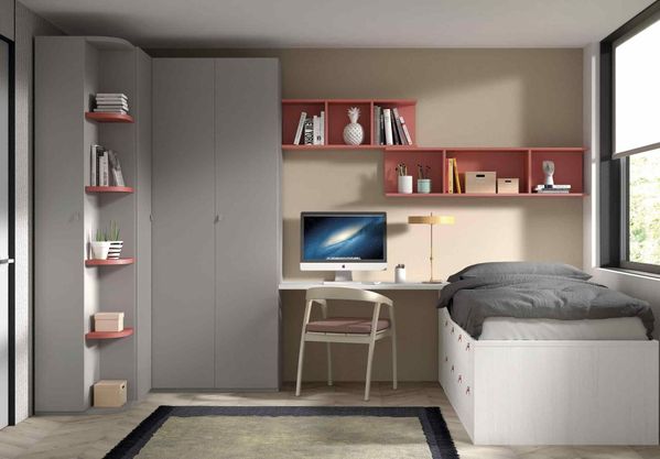 cama y escritorio