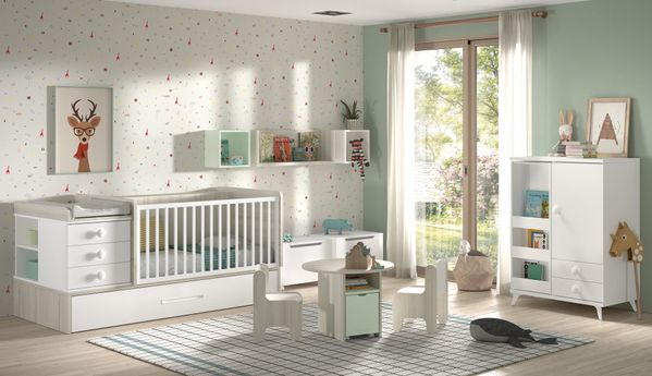 dormitorio con cuna
