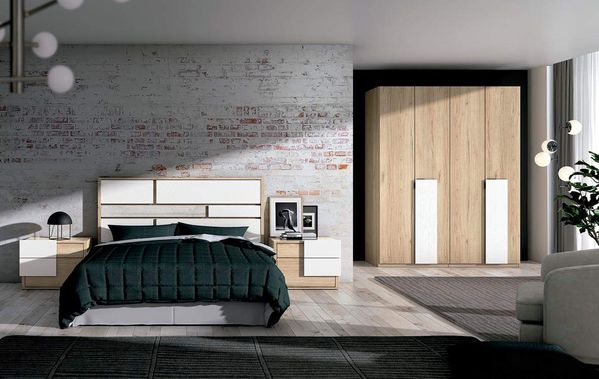 dormitorio con cama doble