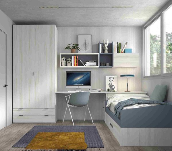 dormitorio y alfombra